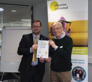 Rob Wilson MP presents Points of Light Award at Exeter Library on behalf of Theresa May