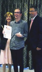 Jack Ireland, young volunteer of the year at Barnstaple Library